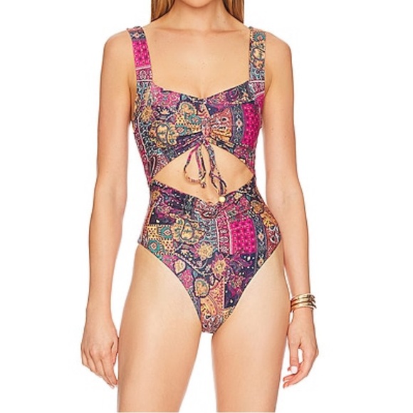 House of Harlow 1960 Other - NWOT Revolve House of Harlow One Piece Bathing Suit Patchwork Multicolor XS